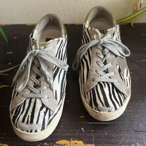 Golden goose superstar sneakers: Zebra print